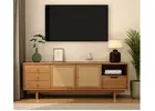 Contemporary TV Cabinet with Sliding Door Finish