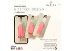 Oversized cotton dress for women