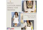 cotton maxi dress for women