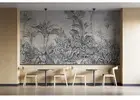 Modern Grey Leopard Print Wallpaper with a Wild Edge