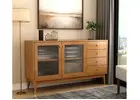 Elegant Wooden Storage Cabinet for Dining Essentials