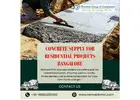 Concrete Supply For Residential Projects Bangalore | Reinvent RMC