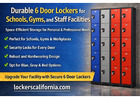 Durable 6 Door Lockers for Schools, Gyms, and Staff Facilities 