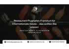 Restaurant Flughafen Frankfurt für internationale Gäste – das sollten Sie wissen