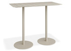 Modern Roku Rectangle High Bar Outdoor Latte Table Design