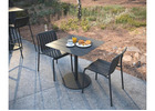 Modern Charcoal Outdoor Café Table for Stylish Patio Spaces