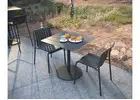Modern Charcoal Outdoor Café Table for Stylish Patio Spaces