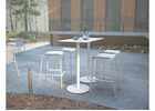 Roku Rectangle High Bar Table Outdoor White for Modern Entertaining