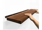 Long Floating Shelves in Mahogany for Modern Walls