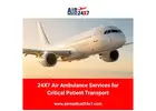 24X7 Air Ambulance Services for Critical Patient Transport