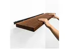 Long Floating Shelves in Mahogany for Modern Home Storage