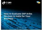 SAP Ariba Services in India for Better Supplier Management